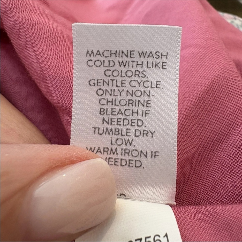 J Jill Dreamscape Border Print Pink Floral Maxi Dress Womens Size Large (963)‎ - Picture 6 of 6